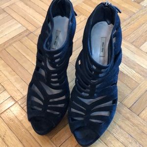 Miu miu black suede heels